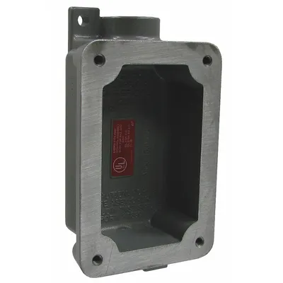 HUBBELL KILLARK Device Box: 1 Gangs, Aluminum, 1 in Hub Size, Feed Through - 1-Gang Hazardous Location Electrical Boxes