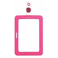 Badge Holder: Snap Hook, Horizontal/Vertical, 2 3/4 in Badge Pouch Wd, 4 in Badge Pouch Ht, 2 PK (MPN 038946)