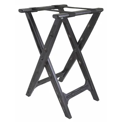CSL Tray Stand: Plastic, Black, 18 1/2 in Overall Wd, 30 in Overall Ht - Tray Stands