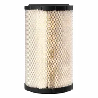 Round, radial-seal engine air filter. Outside diameter 6 13/32 in, inside diameter 3 19/32 in. Designed for use in heavy-duty truck engines to remove airborne contaminants from intake air