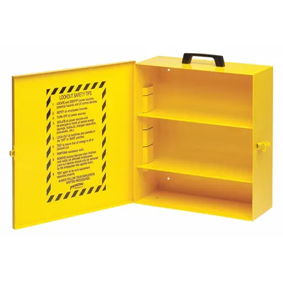 BRADY LC252M Unfilled Lockout Station, Metal, Adjustable Shelf, Wall-Mountable - Unfilled Lockout Stations