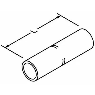 3M Open Barrel Splices: 1000 kcmil Wire Size, White Code, 6.13 in, Copper Barrel - Crimped Butt Splice Compression Connectors