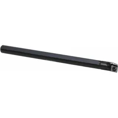 Left-hand indexable boring bar with positive rake geometry for internal turning operations. Designed for precision boring of holes in metal workpieces. Suitable for general machining applications.