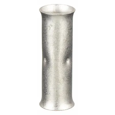 QUICKCABLE Open Barrel Splices: 2/0 AWG Wire Size, 1.87 in, Tin Plated Copper Barrel - Crimped Butt Splice Compression Connectors