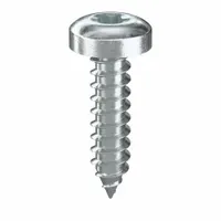 This #10 size, 3/4 in long sheet metal screw features a pan head with Torx/Star drive (T25) for secure fastening. Made of steel with zinc plating for corrosion resistance. Suitable for attaching sheet metal to metal or wood substrates in applications such as HVAC ductwork, electrical enclosures, and general fabrication. Supplied in a 100-piece pack