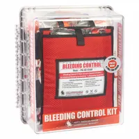 NORTH AMERICAN RESCUE Bleeding Control Kit: Plastic Cabinet, 8 People Served, 91 Components (MPN 80-0471)