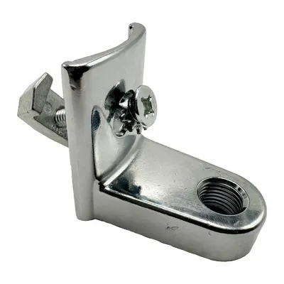 HADRIAN Hinge Assembly: Chrome Zamac, Chrome-Plated, 1 7/8 in Overall Ht - Door Hinge Parts for Bathroom Partitions