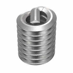 Free-running tanged helical insert for repairing or reinforcing internal threads in metal components. Constructed from 18-8 stainless steel with a dry film lubricant. Thread size #4-40, right-hand coarse. Supplied in a 1,000-piece pack.