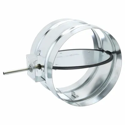 Dayton 12"dia GSteel Manual Control Dampr: For 12 in Dia, 14 in L, Steel - Round Manual Control Dampers