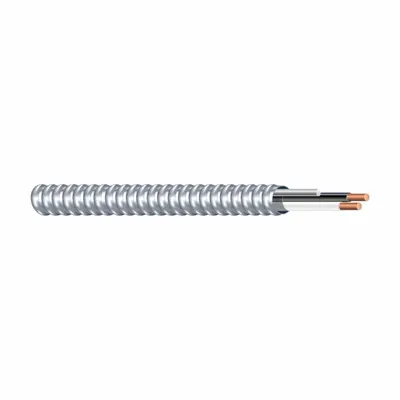 SOUTHWIRE Metal Clad Cable: 6 AWG, 3 Conductors, Copper, 50 ft, Aluminum, Std - Standard Metal-Clad Cables