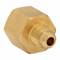 Flared Fitting Coupling: 1/4 in OD x 3/8 in OD Fitting Size, Flared, Brass (MPN 661FHD-4-6)