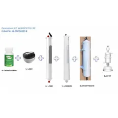 This kit contains expendable components for routine maintenance and sanitization of water purification systems. It supports system upkeep in laboratory and industrial settings to help maintain water quality and equipment performance.