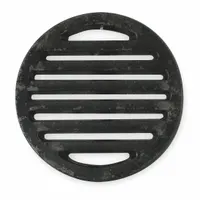 APPROVED VENDOR Grid: Round, 4 3/4 in Overall Dia, 3/8 in Overall Ht, Cast Iron, Phosphating, Black