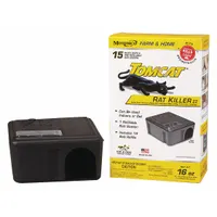 TOMCAT Rodent Station: Box Trap, Box, 16 oz Container Size, Bromethalin, Blocks, 9 3/4 in Overall Ht (MPN 22814)