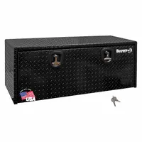 BUYERS PRODUCTS Underbody Truck Box: Underbody Truck Box, Single Drop-Down Door Door, Black, Keyed (MPN 1725140)