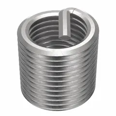 This 6-pack assortment of free-running helical inserts is made from 18-8 stainless steel with a plain finish. Each insert features a fine M10-1.00 metric thread, right-hand direction, and a tensile strength of 200,000 to 250,000 psi. Designed for use with metal materials, these inserts are commonly used to repair or reinforce threads in applications such as automotive, aerospace, and industrial equipment.