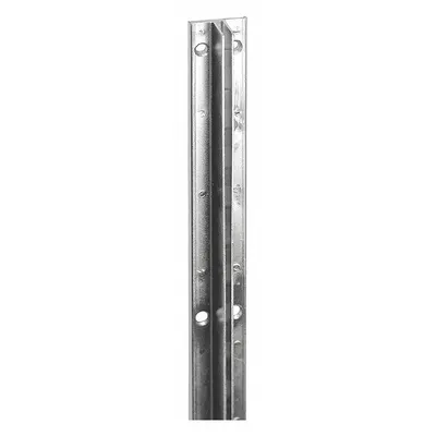 ECONOCO Single Slotted Standard: Single, 1 in Slot Spacing, 1/2 in Slot Lg, Zinc-Plated - Recessed-Mount Slotted Standards