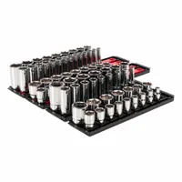 TEKTON Socket Set: 1/2 in Drive, 78 Piece, 6-Point, Metric/SAE, 10 mm to 32 mm/3/8 in to 1-5/16 in (MPN SHD92215)