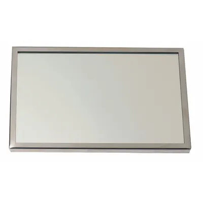 SEE ALL INDUSTRIES Bathroom Mirror: Rectangular, Glass, 24 in Overall Ht, 48 in Overall Wd - Tamper-Resistant Bathroom Mirrors