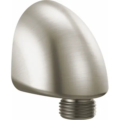 Delta Wall Elbow: Brass, Lumicoat Stainless Finish, 1/2 in Connection Size - Wall Elbows for Handheld Showerheads