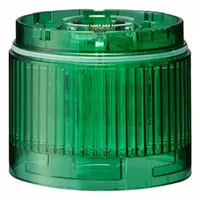 PATLITE Tower Light Module: Steady, 24V DC, Green, 60 mm Overall Dia, 40 mm Overall Ht, LR6, LR6-E-G
