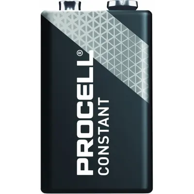 DURACELL PROCELL Battery: 9V, Everyday, Alkaline, 9V DC, Procell Constant