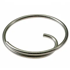 Steel split key ring with nickel-plated finish, gray color, 1 in diameter. Pack of 50. Used for organizing and securing keys, tools, or small parts in industrial, commercial, and maintenance settings.
