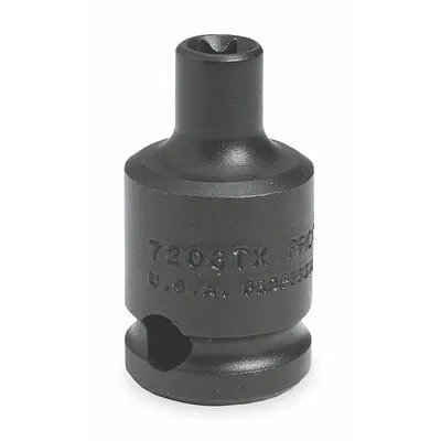PROTO Impact Socket: 3/8 in Drive Size, Torx, E6 Socket Size, External Torx, Std - 3/8" Drive External Torx Impact Sockets