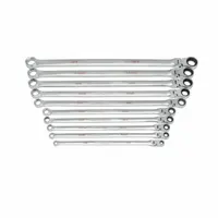 GEARWRENCH Box End Wrench Set: Alloy Steel, Chrome, 10 Tools, 1/4 in to 3/4 in Range of Head Sizes (MPN 86142)