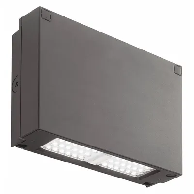 LITHONIA LIGHTING Compact Wall Pack: LED, 1,550 lm, 5000K, 120 to 277V AC, 11 W, Type IV - LED Anti-Glare Full-Size Wall Packs