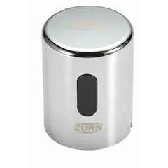 Brass sensor assembly including cap for ZURN EcoVantage Series faucets. Used as a replacement repair kit for the sensor window and top cap in automatic faucets, restoring touch-free operation in commercial restrooms and similar settings.