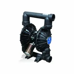 This GRACO aluminum housing air-operated double-diaphragm pump features a 2-inch NPT connection and delivers up to 150 gpm. It is equipped with thermoplastic seat, check valve, and engineered thermoplastic diaphragm materials. Suitable for transferring a range of fluids in industrial and process applications.
