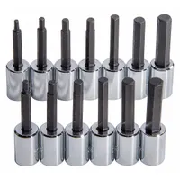PROTO Socket Bit Set: 1 - 25 Pieces, 3/8 in Drive Size, 13 Pieces, 2 23/32 in Overall Lg, SAE (MPN J4902A)