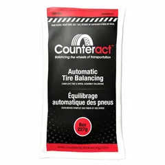 COUNTERACT Wheel Balancing Beads are red glass beads designed for dynamic wheel balancing on trucks. The 8 oz weight is poured into the tire to automatically balance the wheel assembly during rotation, reducing vibration and extending tire life.