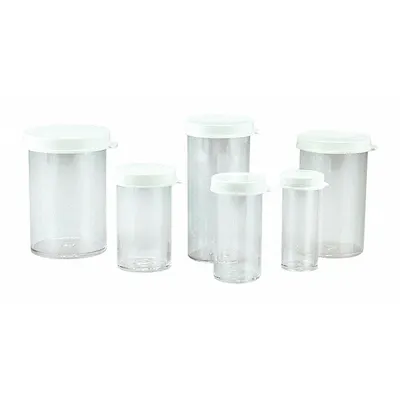 QORPAK Sample Vial: Storage, Polystyrene, 18 mL, White, 20 mm Body Dia, Non-Sterile - Plastic Lab Vials