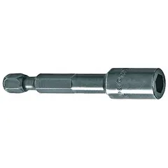 This adapter converts a 1/4" hex drive tool to a 3/8" square drive for use with standard sockets. Oiled finish reduces friction. Sold in a 5-pack. Overall length: 3 inches.