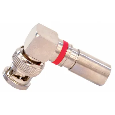 DOLPHIN COMPONENTS CORP Coaxial Connector (Right Angle): Male, Connector, Gold, Compression - BNC Coaxial Connectors