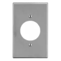 HUBBELL Wall Plate: Single Circular Opening, 1 Gang, Gray, Std Size (MPN P720GY)