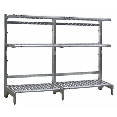 NEW AGE INDUSTRIAL Cantilever Rack: 96 in x 21 in x 72 in, 3 Shelves - Lightweight Corrosion-Resistant Cantilever Shelving