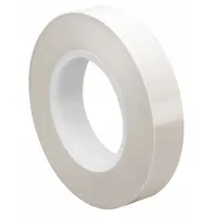 Transparent UHMW polyethylene film tape with acrylic adhesive, 7 mil thick, 6 inches wide, 36 yards long. Provides a low-friction, wear-resistant surface for chutes, guides, and conveyor beds, reducing material buildup and abrasion in packaging, material handling, and food processing applications