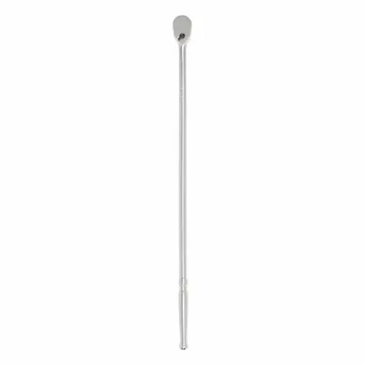 TEKTON Hand Ratchet: Pear, Reversible, 24 in Overall Lg, Polished, 4° Min Arc Swing - Standard-Head Ratchets