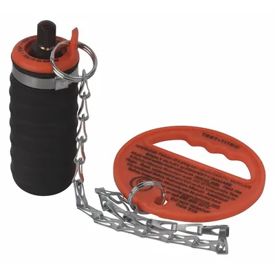 TEST-TITE Test Plug: For 1 1/4 in – 1 1/2 in Pipe, Handle and Chain Tether - Standard Multi-Size Plugs
