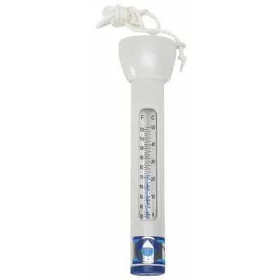 OEM Floating Pool Thermometer, White Plastic, 7 in Height, 1 in Diameter - Floating Pool Thermometers