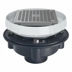 This ZURN height adjustable floor drain features a 5 in bronze grate and a 4 in solvent weld connection. Constructed of ABS, it is suited for commercial and industrial drainage applications such as warehouses, plant floors, and loading docks.