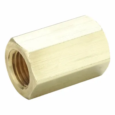 PARKER Flared Fitting Union: 1/4 in OD x 1/4 in OD Fitting Size, Flared - Standard Brass 45-Degree Flare Tube Fittings