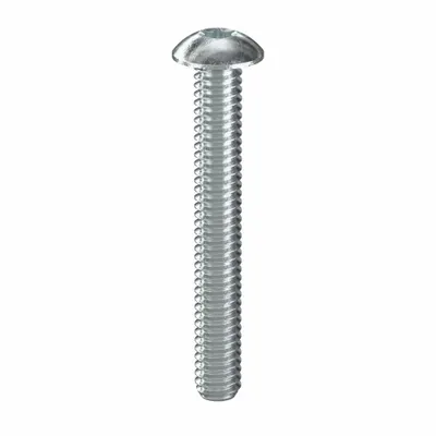 TAMPER PRUF SCREW Machine Screw: #8-32 Thread Size, 1 1/4 in Lg, Steel, Zinc-Plated, Button - Button Head Machine Screws