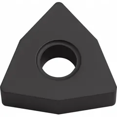 Trigon (W) indexable turning insert made of CVD carbide for wear resistance. Used for general turning, facing, and profiling operations on metal workpieces. The trigon shape provides strong cutting edges and good chip control for medium to heavy machining.