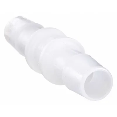 ELDON JAMES Barbed Fitting Coupling: Barbed, 1/4 in ID x 1/4 in ID Fitting Size, HDPE - Polyethylene Barbed Tube Fittings