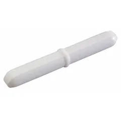 Octagonal stir bar made of Alnico, 20 mm long and 6 mm in diameter, white in color. Autoclavable for repeated sterilization. Used with magnetic stirrers to agitate liquids in beakers or flasks in laboratory mixing applications.