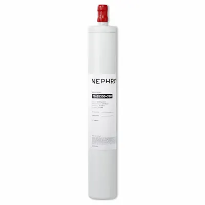 NEPHROS Quick-Connect Water Filter: 2 gpm, 35,000 gal, 17 in Overall Ht - Quick-Connect Drinking Fountain & Beverage Machine Water Filters